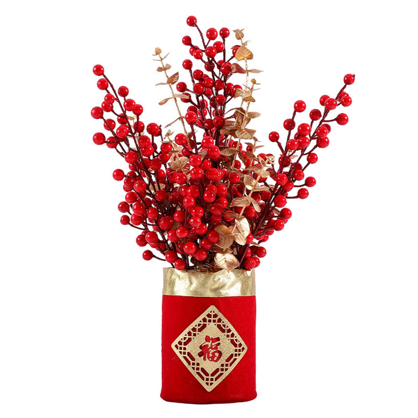 Chinese Lunar Lucky Tree Artificial Bonsai for 2022 Tiger Desktop