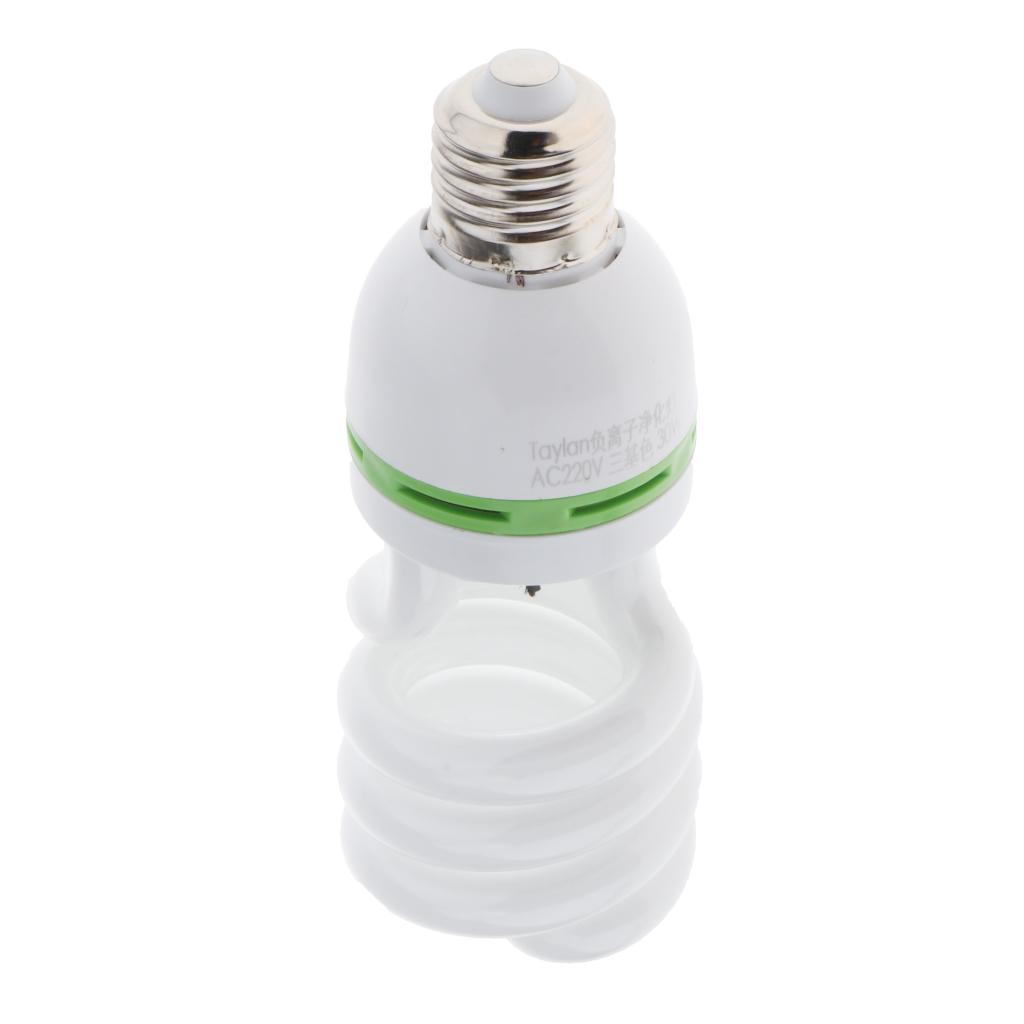 E27 Negative Ion Spiral Light Bulb Energy Saving Air Purifier Bulb 30W
