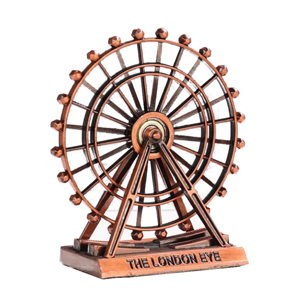 Rotating Wheel Figurine Statue Sculpture f/Dinner Desk Red Bronze S ...
