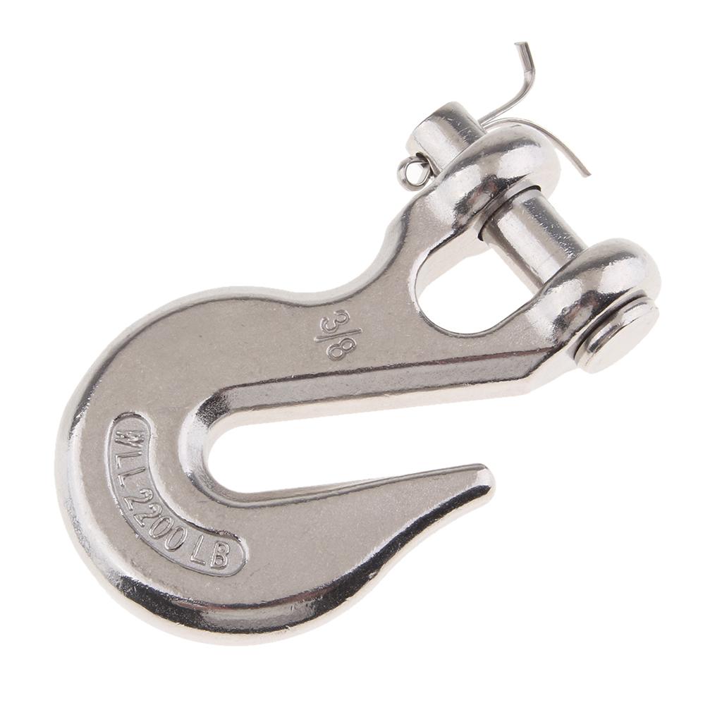 316 Stainless Steel Clevis Grab Hook Rigging Tow Winch Equipment 3/8 ...