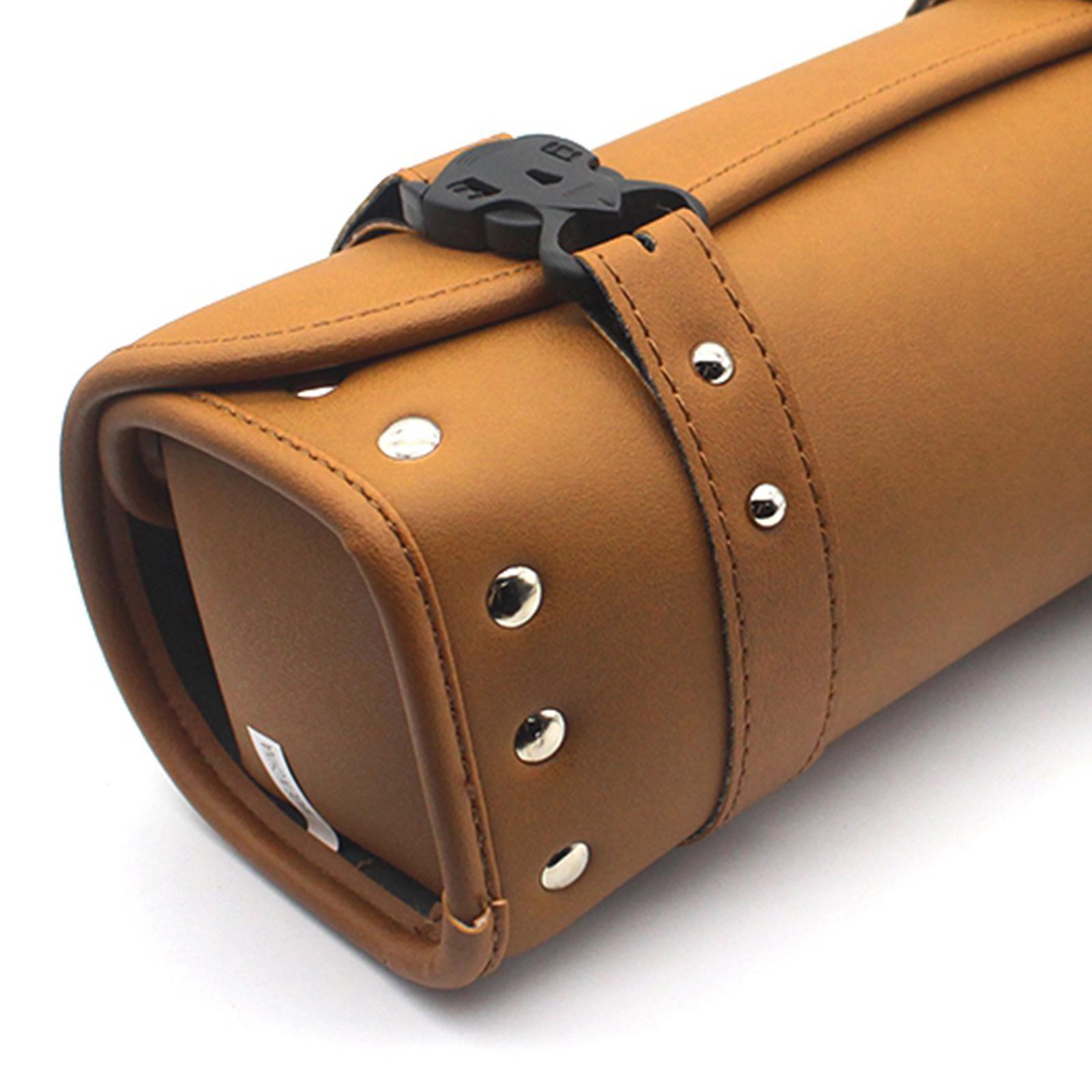 Motorcycle Motorbike PU Leather Saddle Bag Tool Storage Pouch