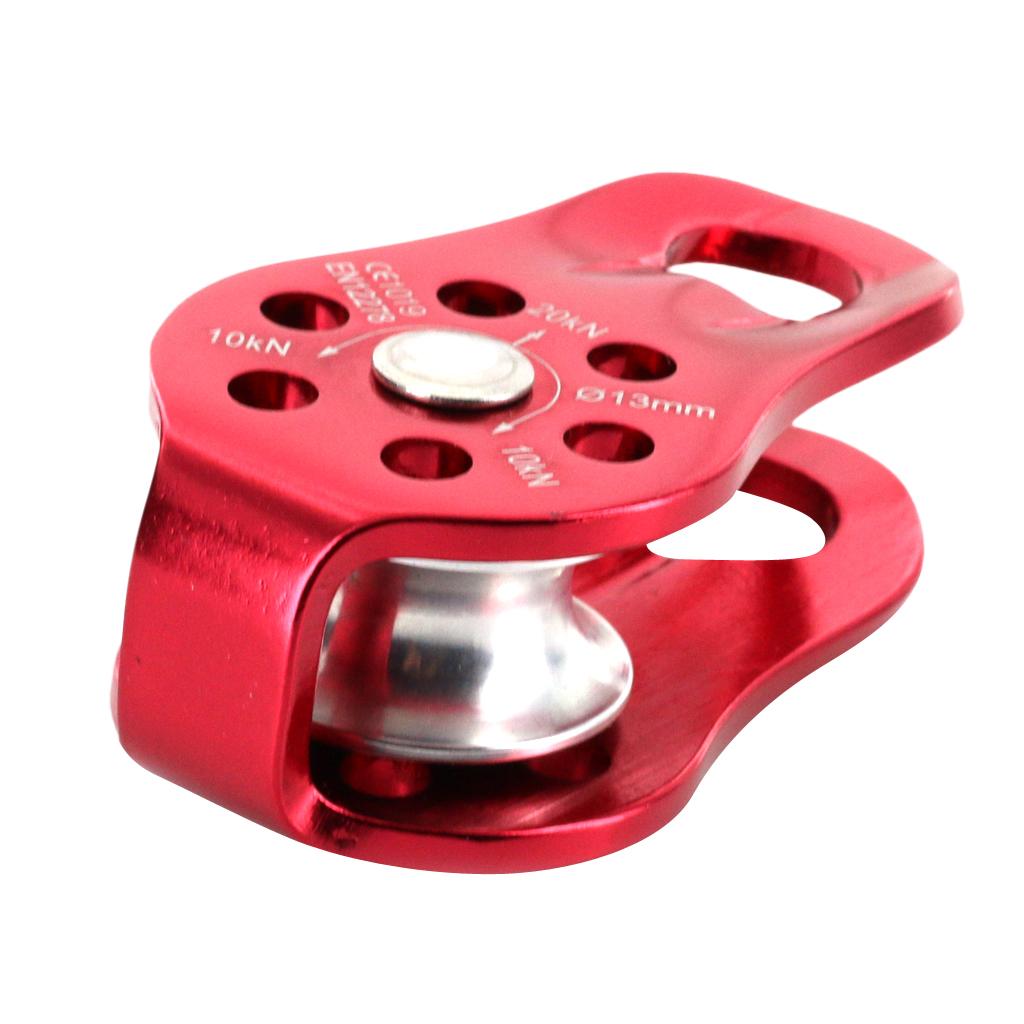 thumbnail image 2 of 20kn Aluminum Alloy Fixed Rope Climbing Pulley Outdoor Camping Hiking Escape Rescue Tool Sale 2 of 14