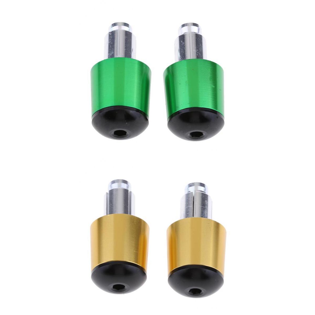 CNC Aluminum Motorcycle Handlebar Grip Bar End Caps for Gold