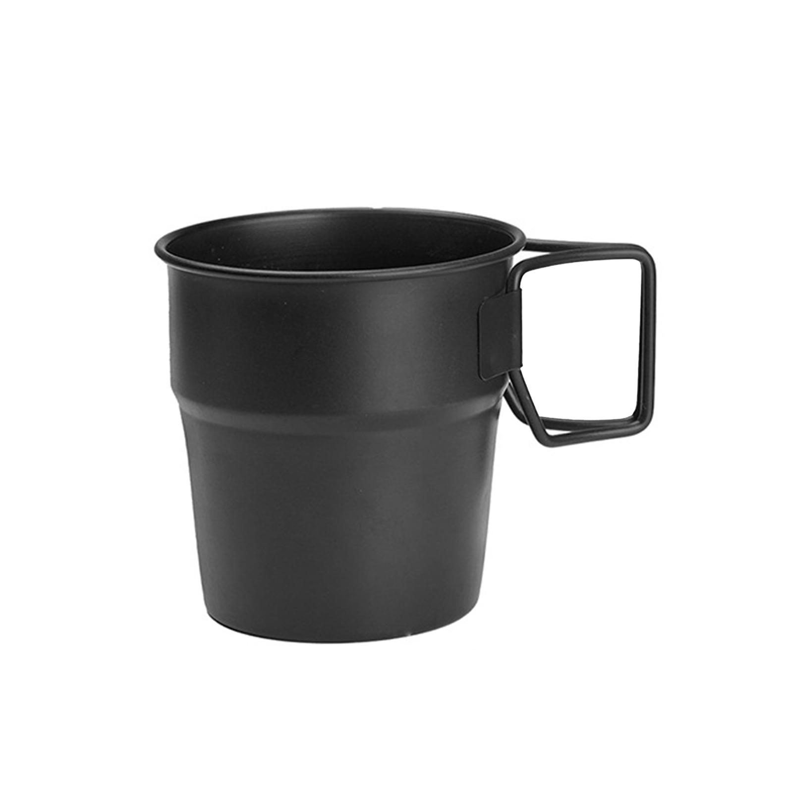 Stainless Steel Cups Tea Cup Portable Water Cup 300ml Black