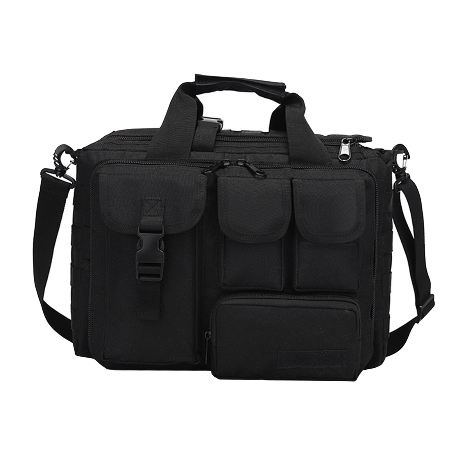 Large Messenger Satchel FSD.WG Messenger Bag For Men - Water Resistant Office Briefcase & Travel Shoulder Satchel, Black Large Work Bag Men