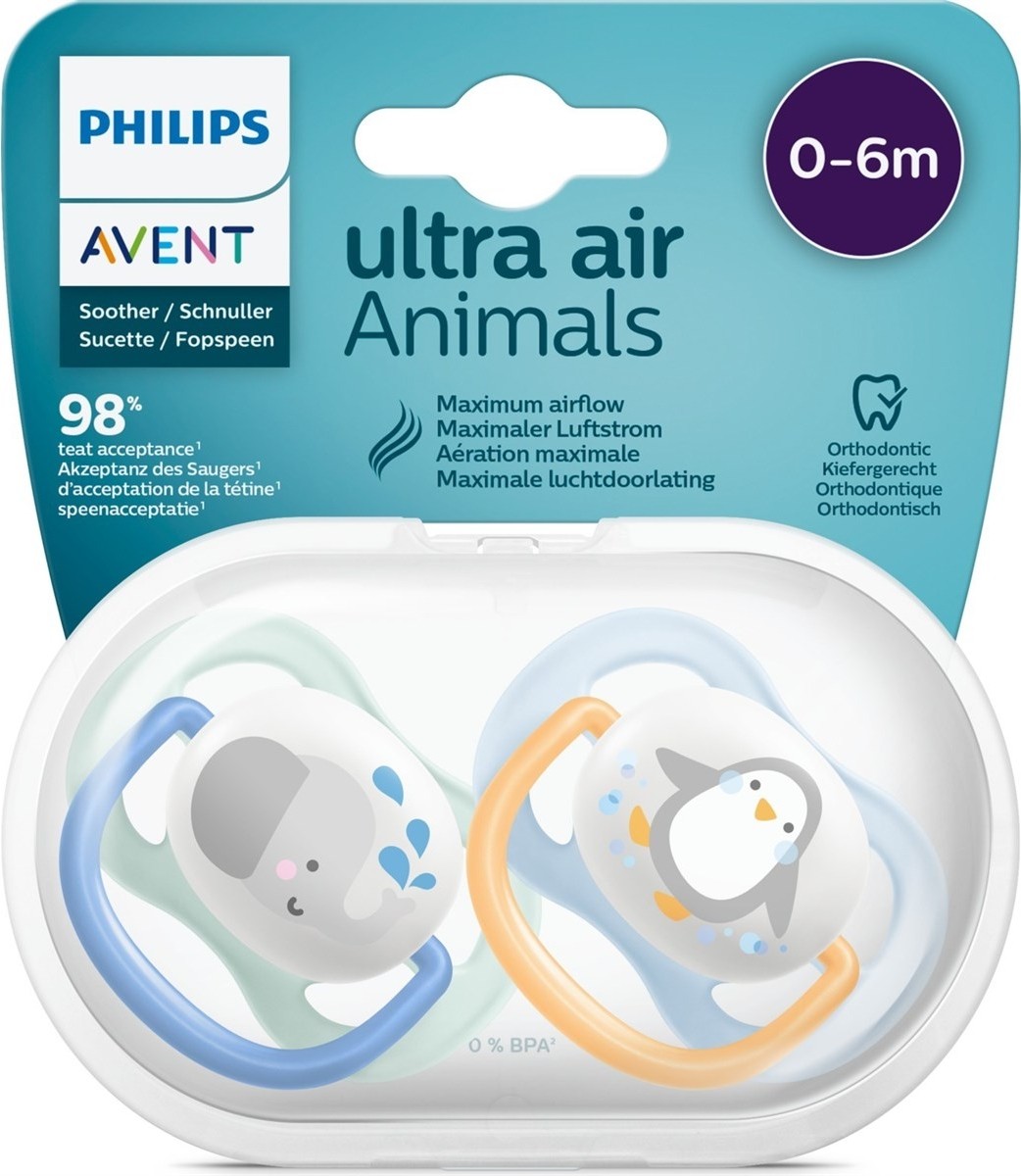 Philips Avent Ultra Air Animals Pacifier 06 Months Male