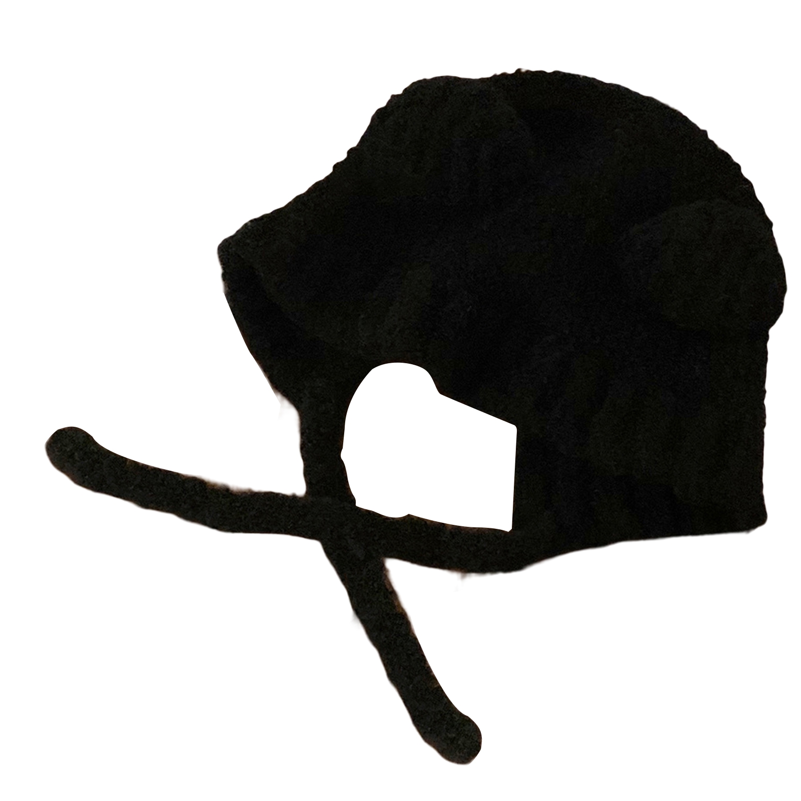Winter Hat Brimless Windproof Women Bear Ears Decor Knitting Thermal