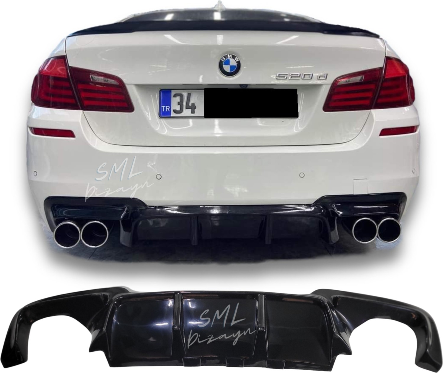 SML Design Bmw F10 2011-2017 Rear Diffuser Bmw-Diffuser - Hepsiburada ...
