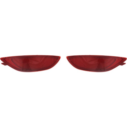 Pair Car Rear Bumper Reflector Brake Light Taillight Parking Fog Lamp