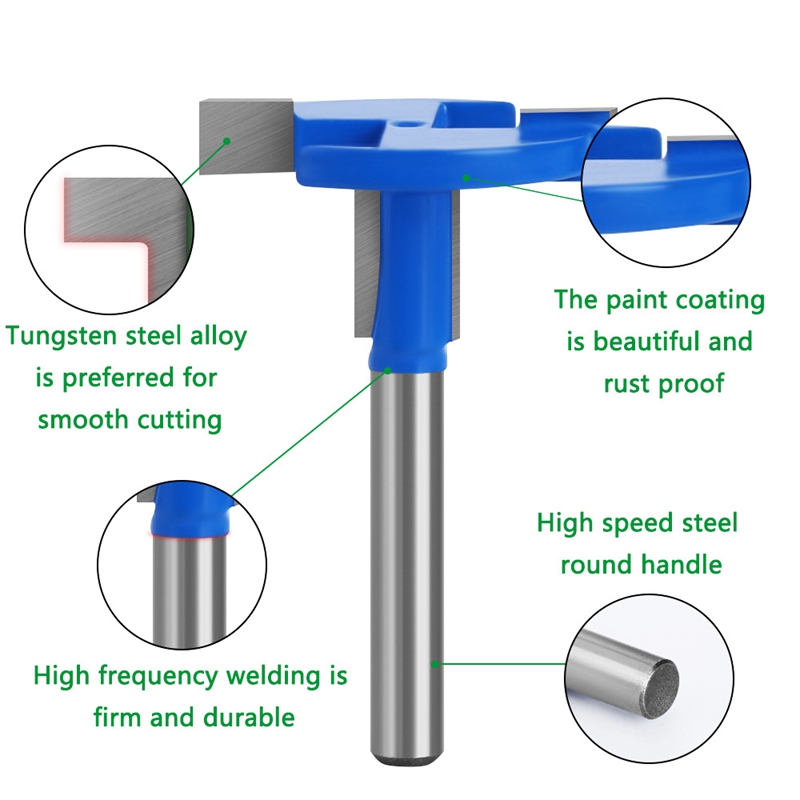 Router Bits Woodworking Milling Cutters Straight Edge T Shaped Knife ...