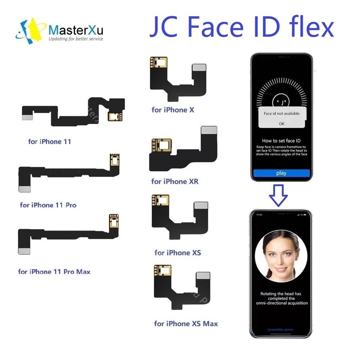JCID JC V1S Face ID Flex Cable Dot Matrix for iPhone X XR XS 11 12 Pro