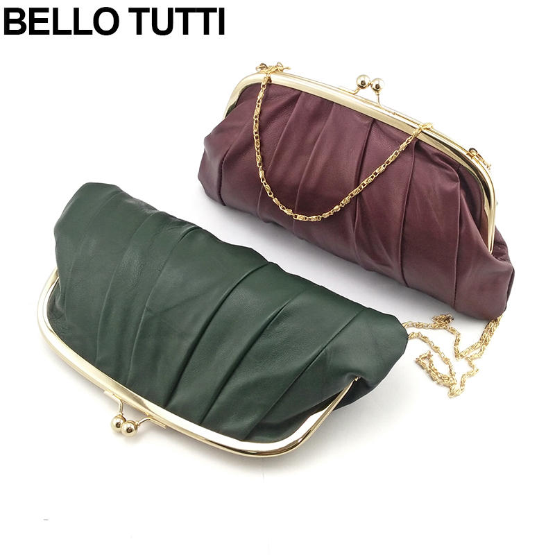 Red BELLO TUTTI Genuine Leather Long Purse Women Girls Shoulder Bag Card Holder Wallet Phone Bag Real Sheepskin Fashion Change Purse Hepsiburada Global