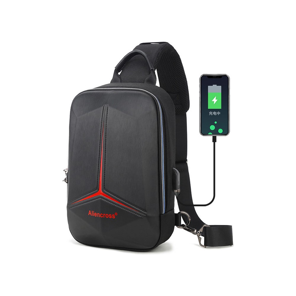 Large Capacity Waterproof Crossbody Shoulder Bag with Charging Port