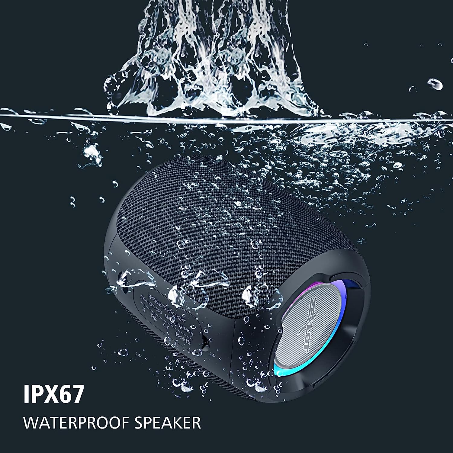 Bluetooth Speaker, Portable Wireless Speaker with 20W Stereo Sound ...