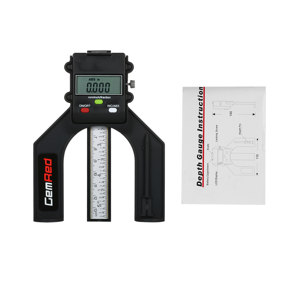 GemRed Digital Depth Gauge Depthometer Depth Indicator Height