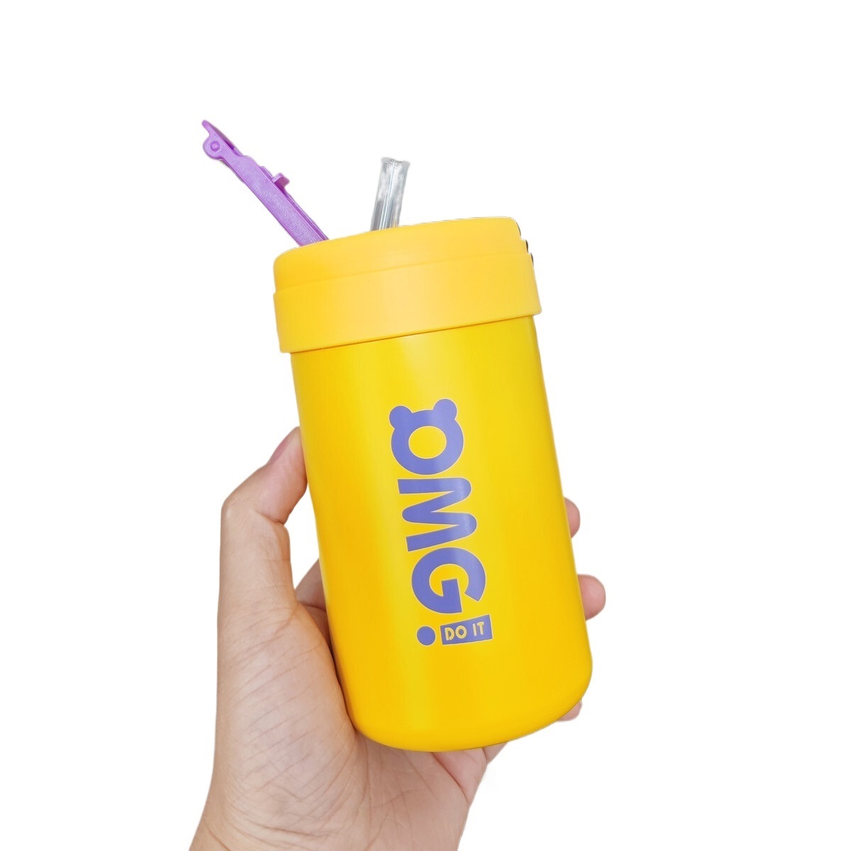 Simple stainless steel insulated water cup with straw Hepsiburada Global