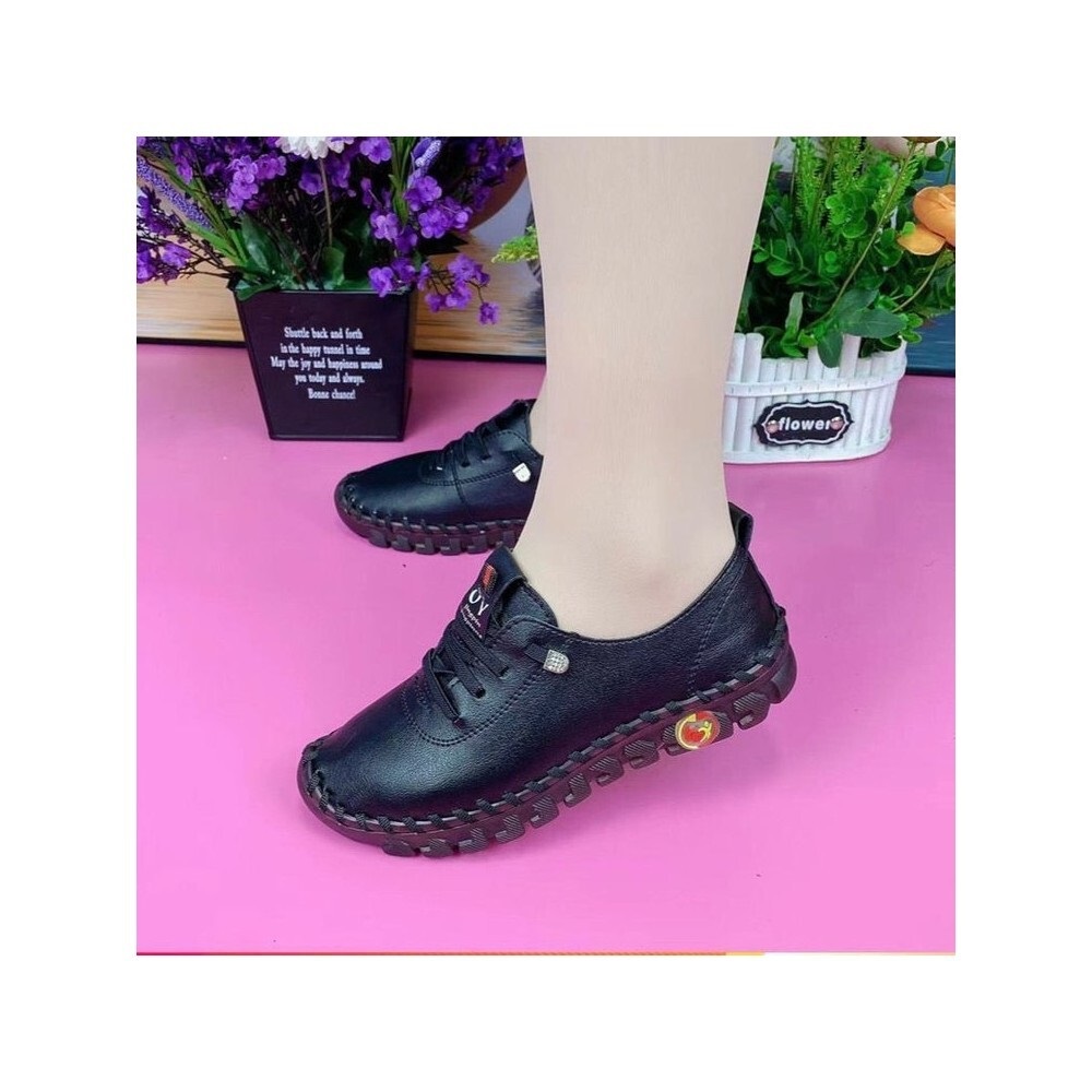 Women's Leather Softsoled Comfort Shoes Black Hepsiburada Global