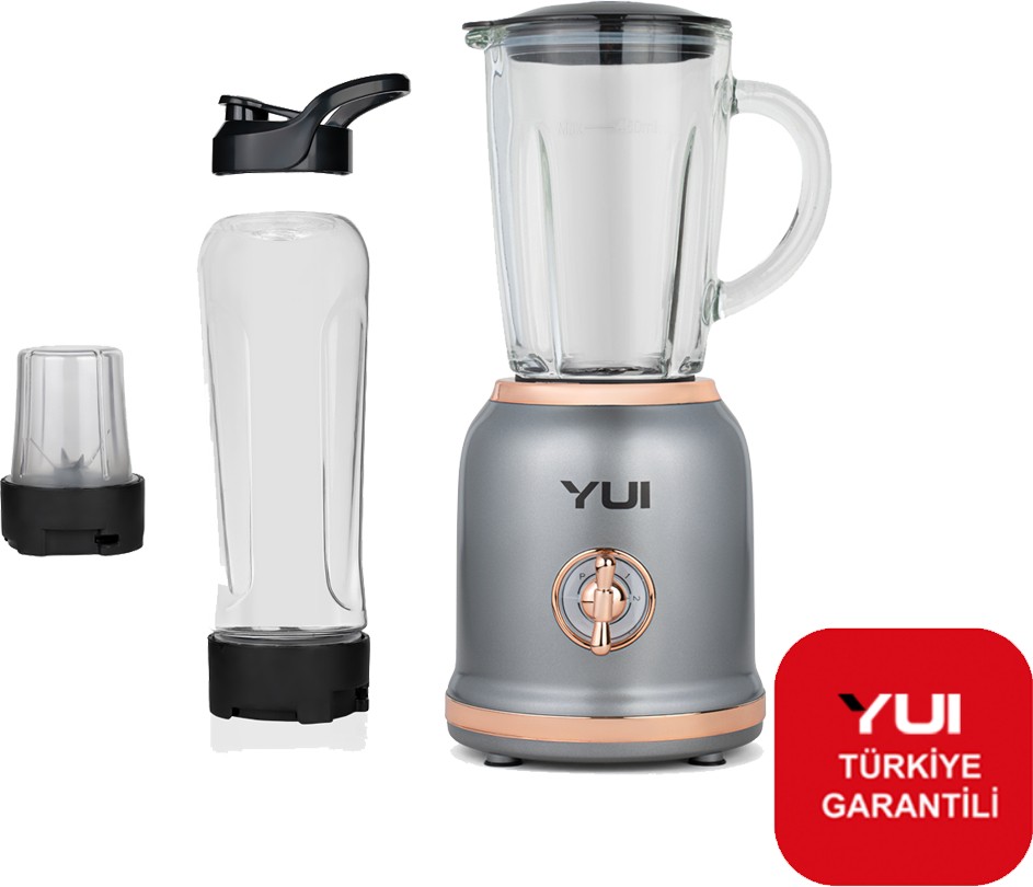 Yui M18 3'ü 1 Arada Retro Smoothie Blender Seti (Yui Türkiye Garantili
