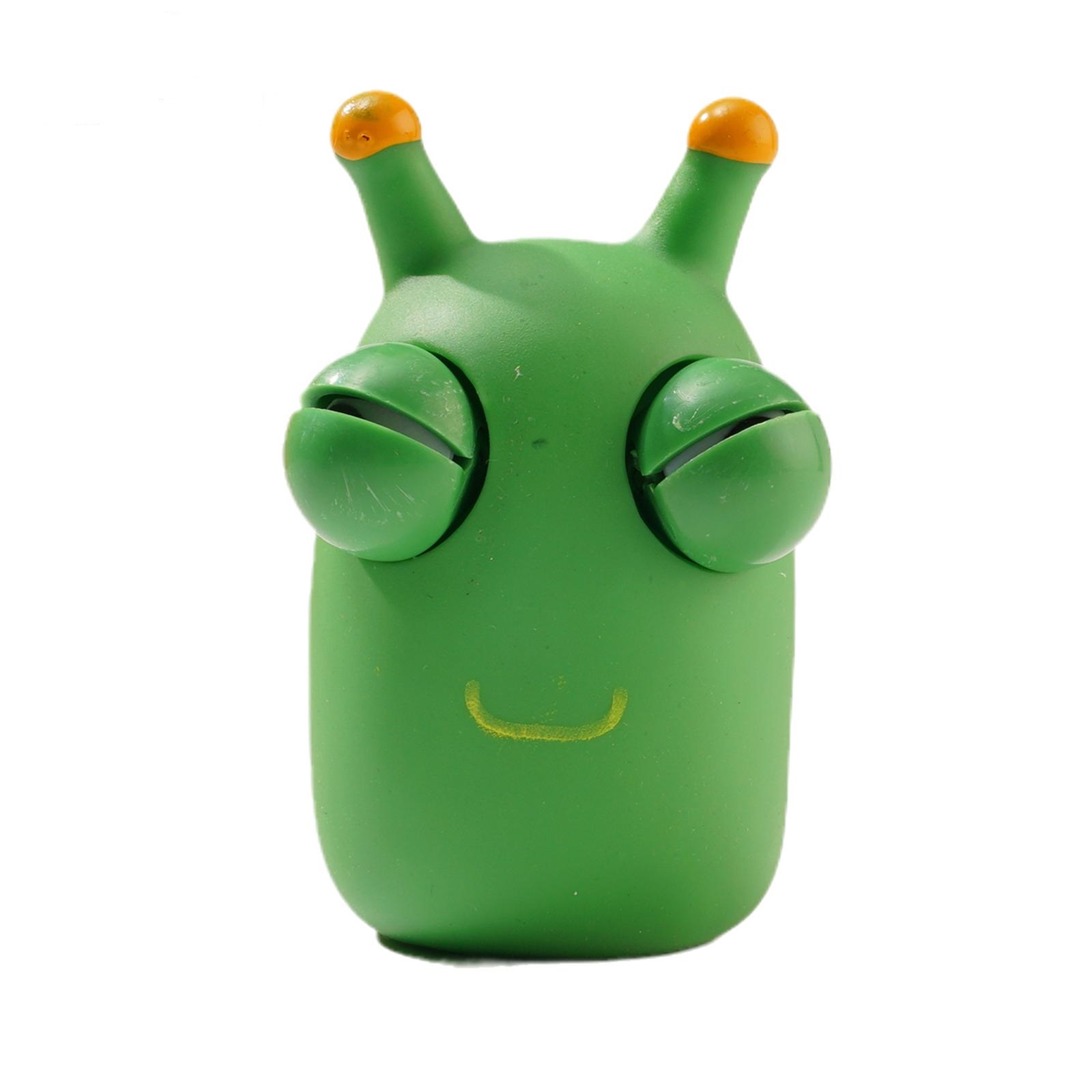 Creative Stress Relief Toy Funny Eye Squeeze Toy Green Eyed Caterpillar