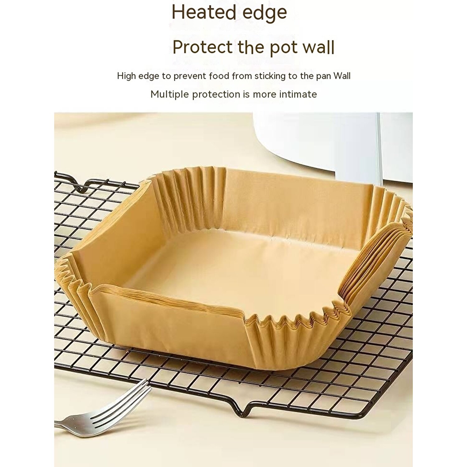 100 Pieces Household Fryer Rectangular Baking Dryer Paper Disposable ...