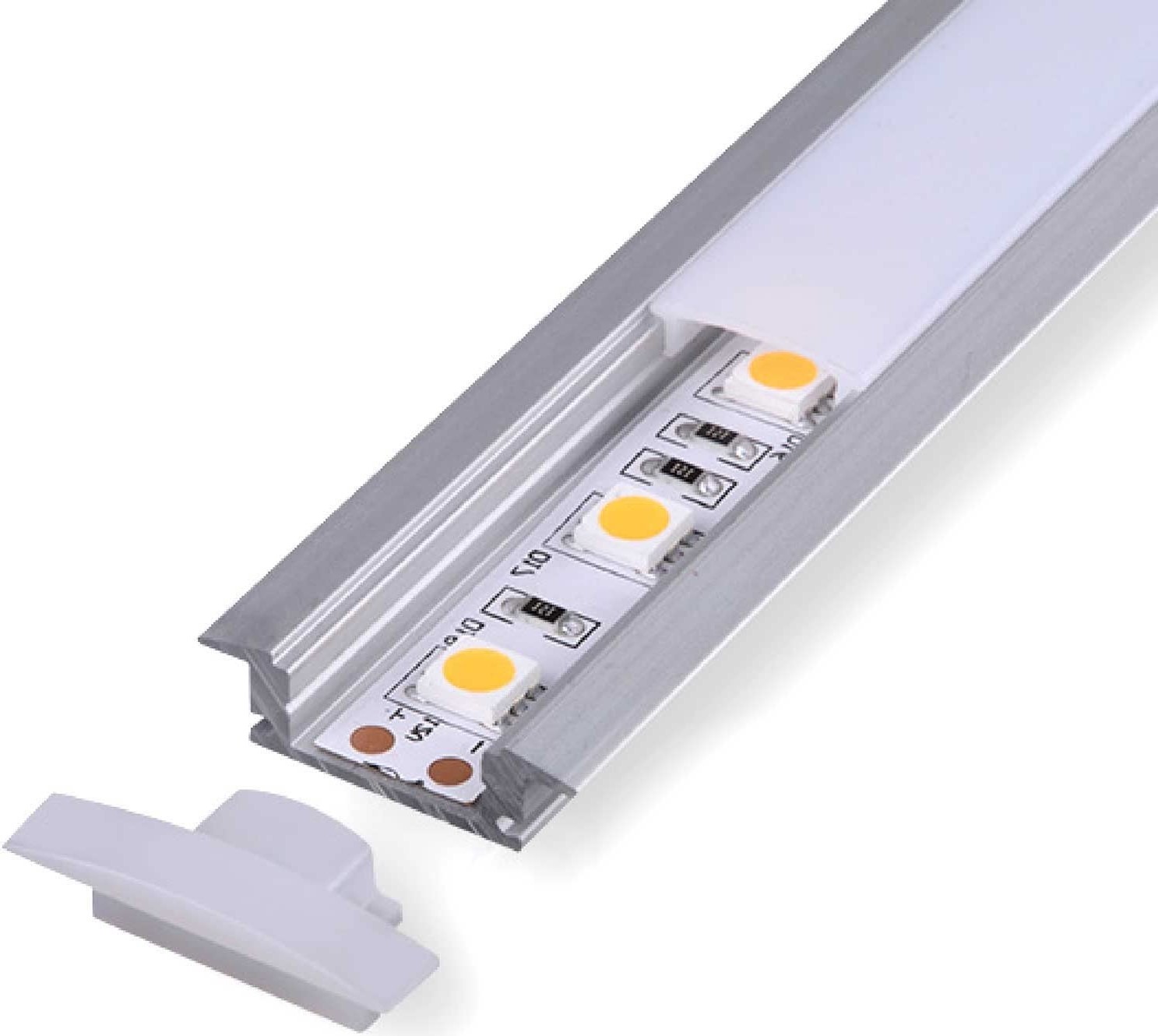 Zonled Kitchen and Under Counter Recessed Plasterboard Recessed Single Row LED Strip