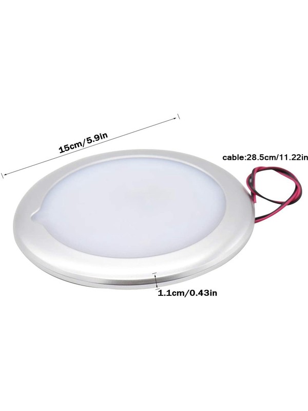 IP67 LED Panel Tavan Işık Yüzey Montajlı 9-30V Dc Rv Karavan Karavan ...