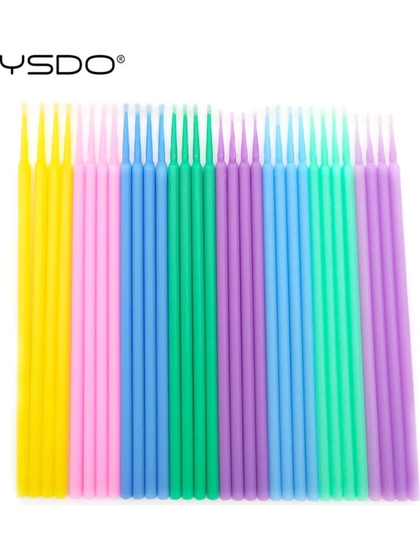 3Danlu Pembe 100 Adet/torba Tek Kullanımlık Pamuklu Çubukla Kirpik