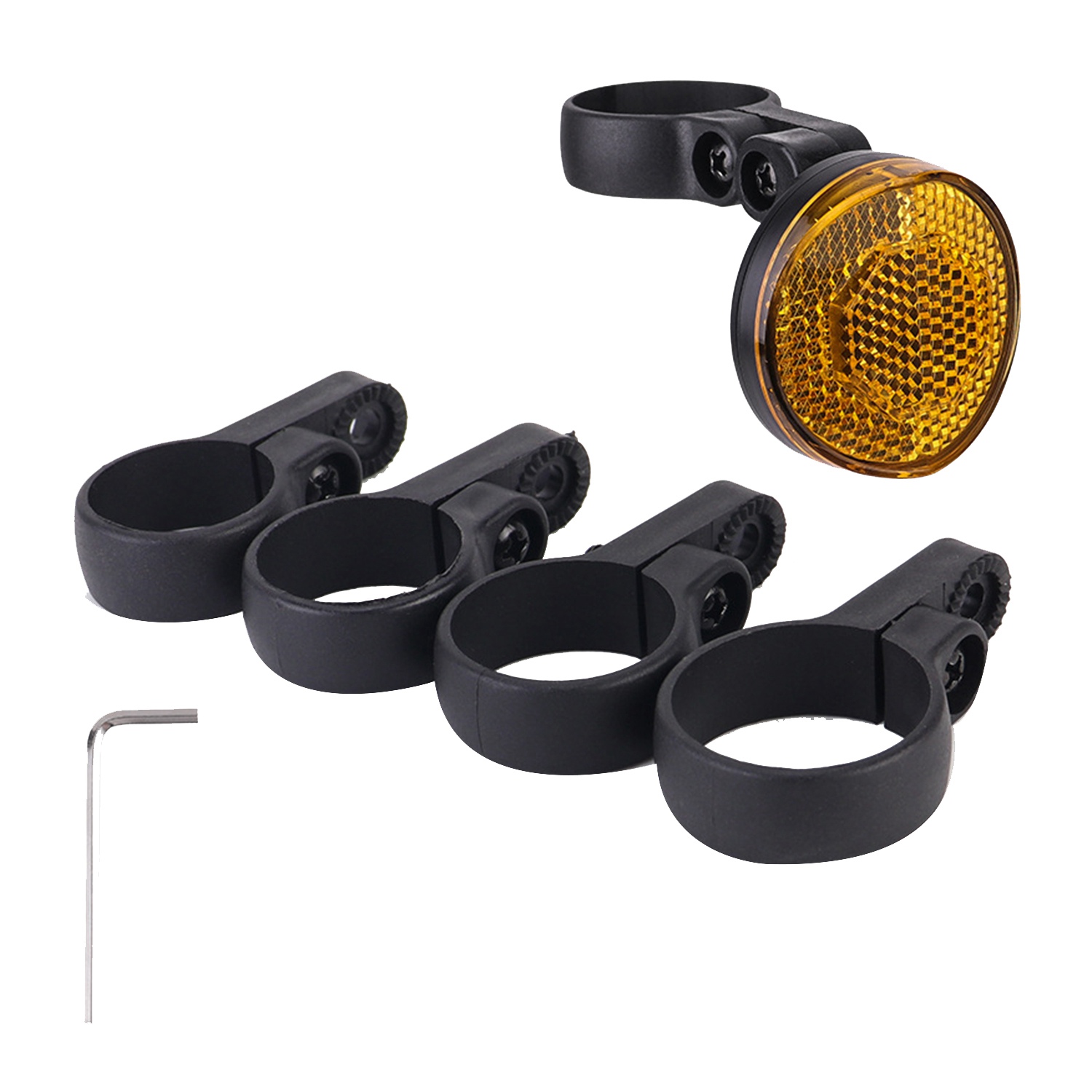 thumbnail image 2 of Bike Reflectors Round Retro-Reflector Lighting Kit – Taillight Protectors, Blinking Effect 2 of 2