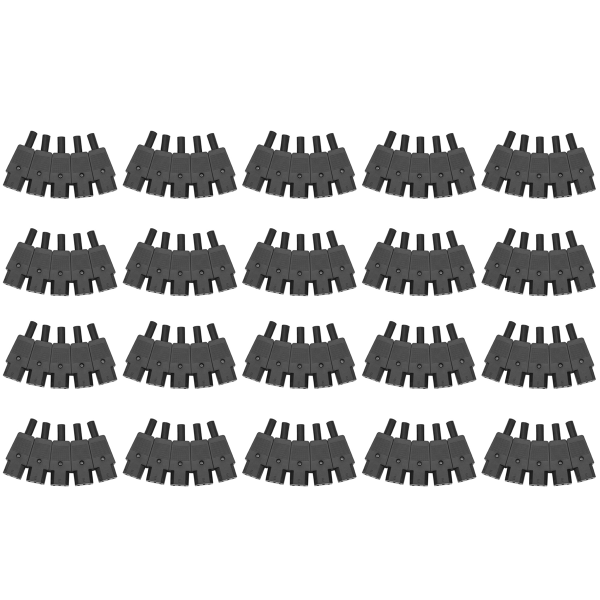 100 ADET IEC 320 C13 Dişi Fiş Adaptörü 3Pin Soket Güç Kablosu Yeniden ...