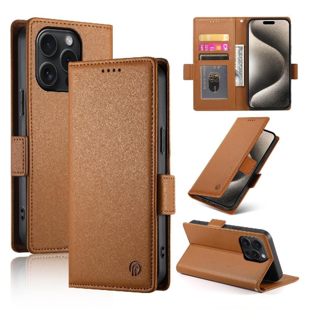Flip Case For IPhone 15 Pro Wallet Flip Daily Use Business Card Slots