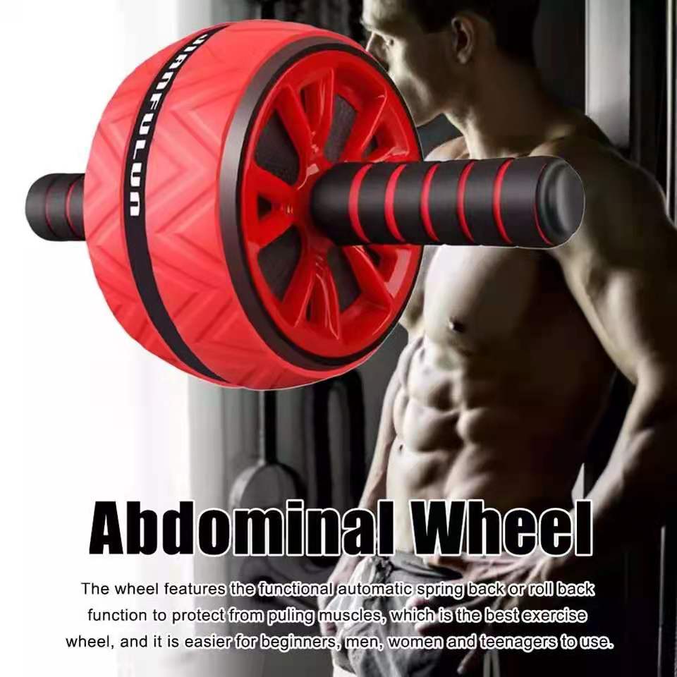 Ab Roller Automatic Rebound Ab Wheel Roller - Springback Abdominal Exerciser With Knee Mat Home Fitness Roller