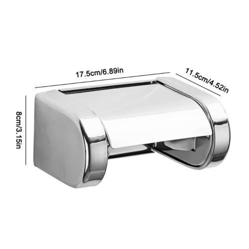 Txkrhwa Double Toilet Paper Holder, Aluminum Alloy Toilet Paper Roll Holder Shelf Wall Mounted Drilling Bathroom Tissue Holder Screws Bathroom